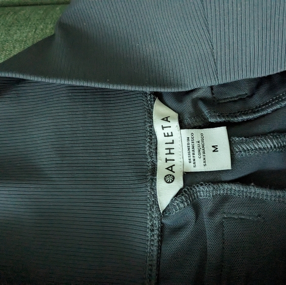 Athleta Venice Wide Leg Sporty/Track Pants - Trendy Gray w/ white stripe size M - Picture 8 of 10